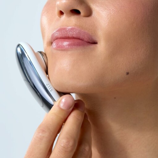 ZIIP Halo Facial Toning Device in use
